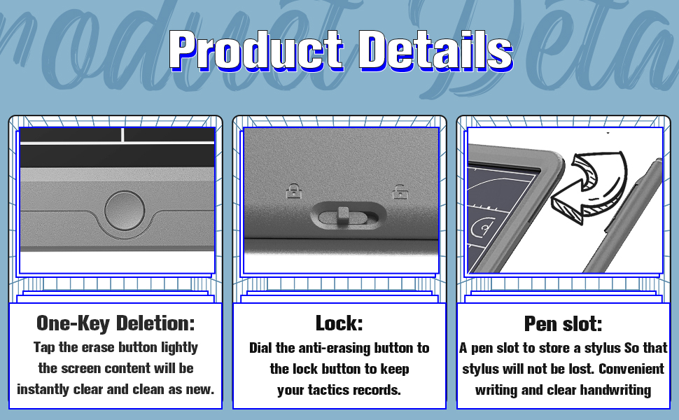 GIGART Basketball Coaching Board, 15" LCD Basketball Tactical Board