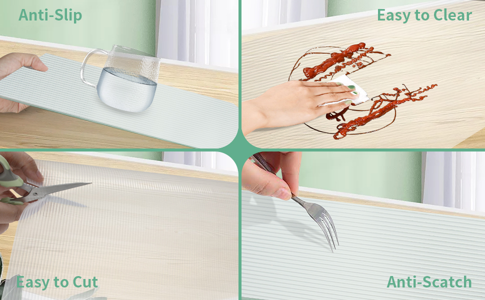 Origuuds Drawer Liners, NonAdhesive Cupboard Liner, Waterproof Anti