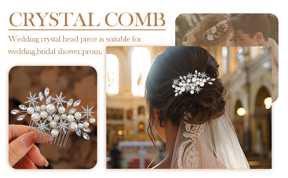 Kristall-Hochzeits-Haarteil