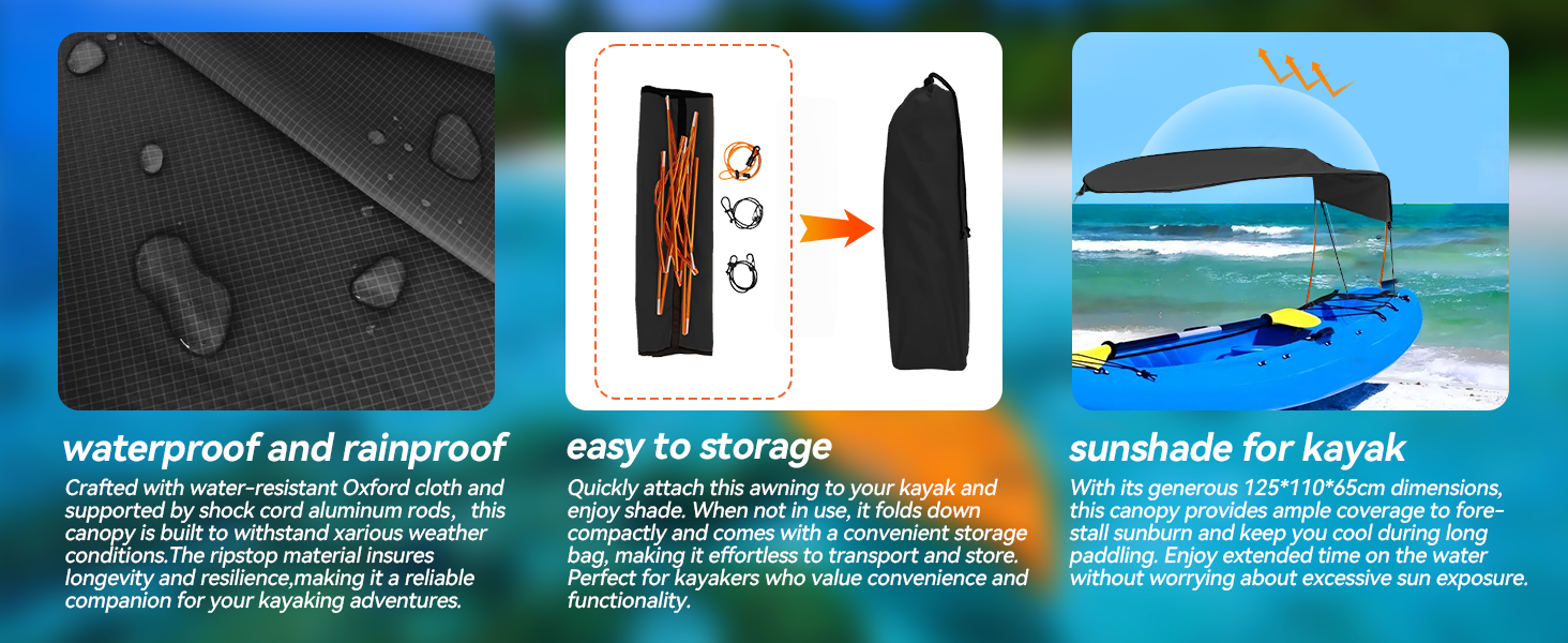 Sun Shade Canopy for Kayak