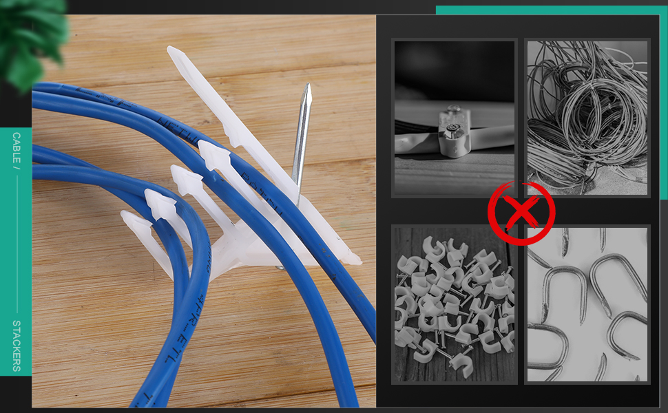 Leriton Cable Stackers Electrical Cable Staples Wire Stackers Insulated Multi Cable Staple Sort