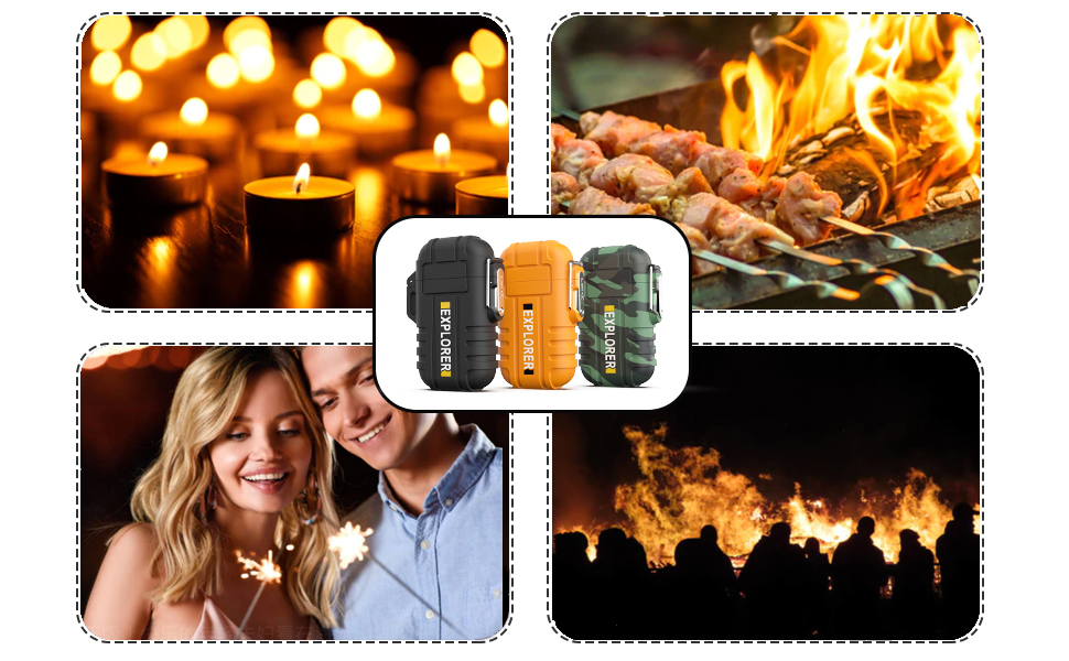 Torch Lighter, Refillable Butane Lighter with Lock