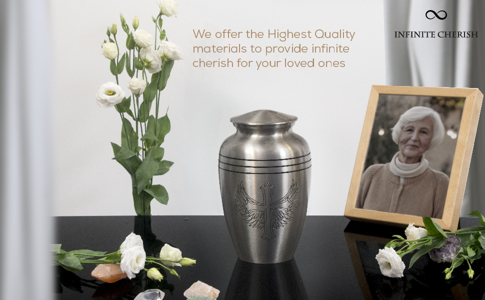 Angel cremation urn, wings funural Urn for mother adult female Cremation Urn