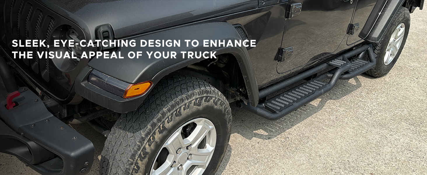 Running Boards Rock Sliders JEEP 2018-2024 Wrangler JL 4 Doors