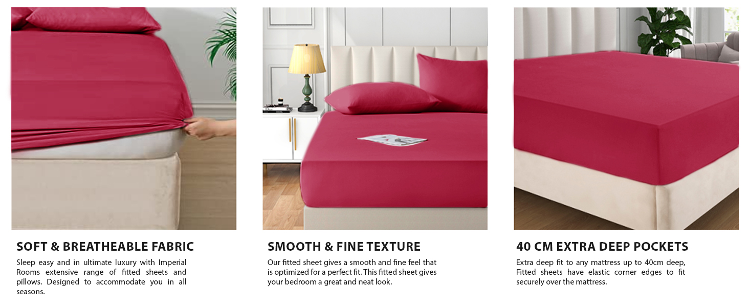 FITTED SHEET 40 CM RED