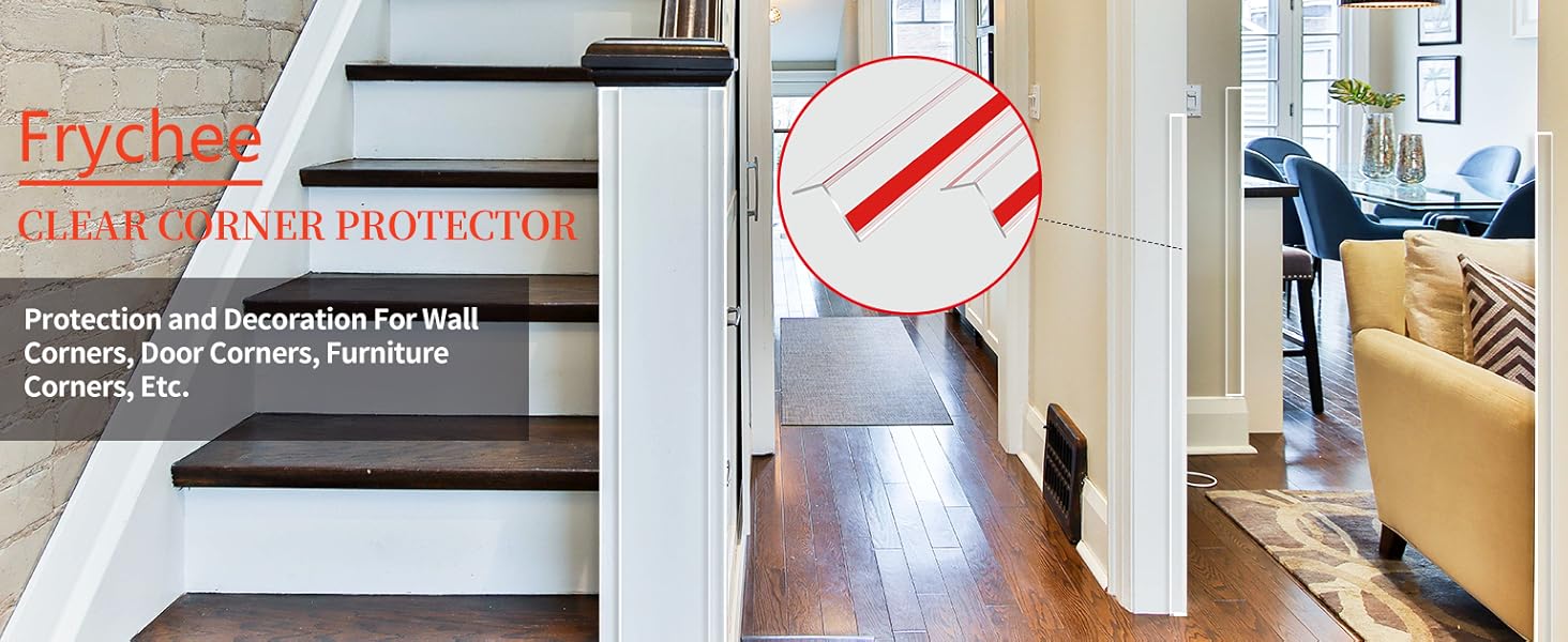 Frychee Clear SelfAdhesive Wall Corner Protectors4 PCS