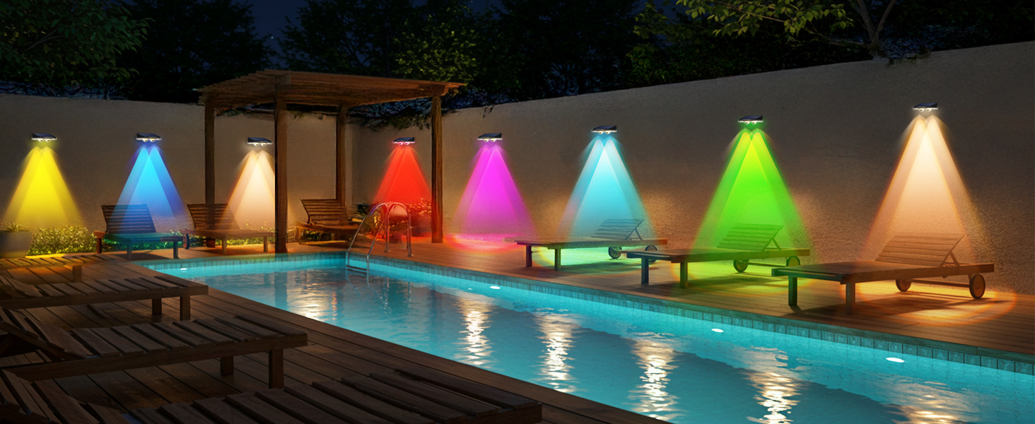 solar fence lights outdoor