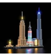 BRICKSHINING LED Lighting Compatible with Lego Architecture New York City Skyline 21028，Light Kit...