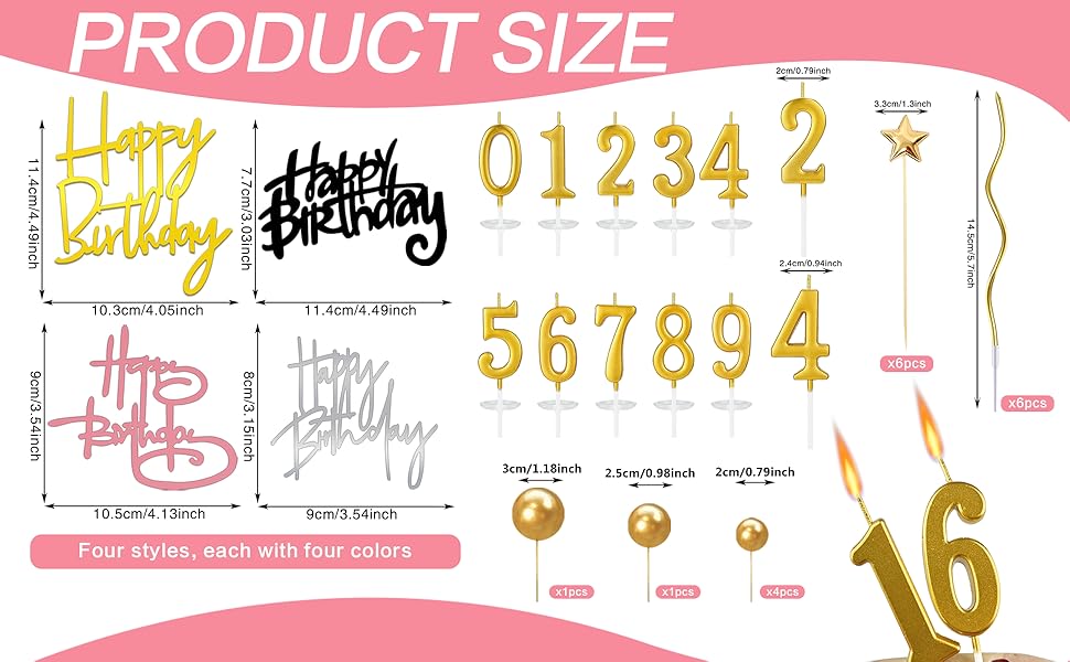 Happy Birthday Cake Toppers