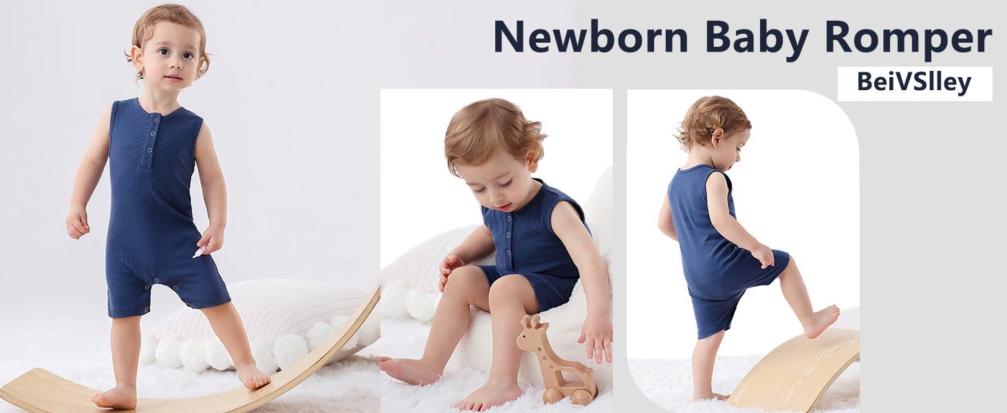 Sleeveless Tank Romper Solid Cotton Summer Coverall Jumpsuit Clothes Outfits