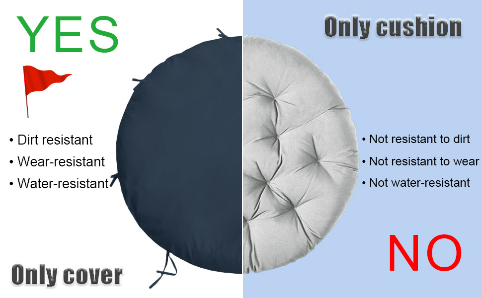 HILUHIDI Papasan Cushion Cover Only, WaterResistant
