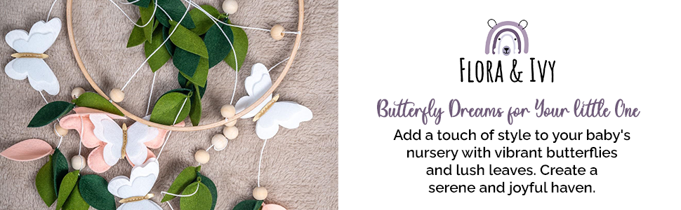 Butterfly mobile for crib