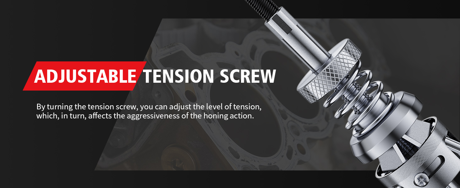 Kolvoii Cylinder Hone Tool Set with Tool Box, Adjustable Engine