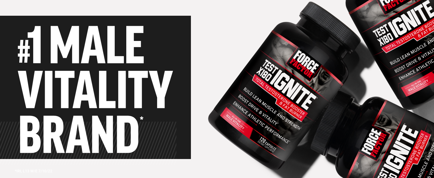 Test X180 Ignite Total Testosterone Booster for Men with
