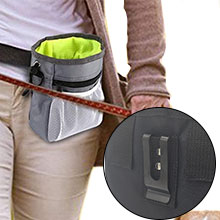 Andiker Dog Treat Pouch, All-In-1 Lightweight Training Bag for Pets with Training Clicker and Eco-friendly Biodegradable Pet Poop Bags Large Capacity Food Storage Water-resistant Reflective (black) 13 dog training pouch