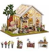 CUTEROOM DIY Miniatures Dollhouse Kit, DIY Miniature Dollhouse Kit with Furniture, 3D Wooden Mini...