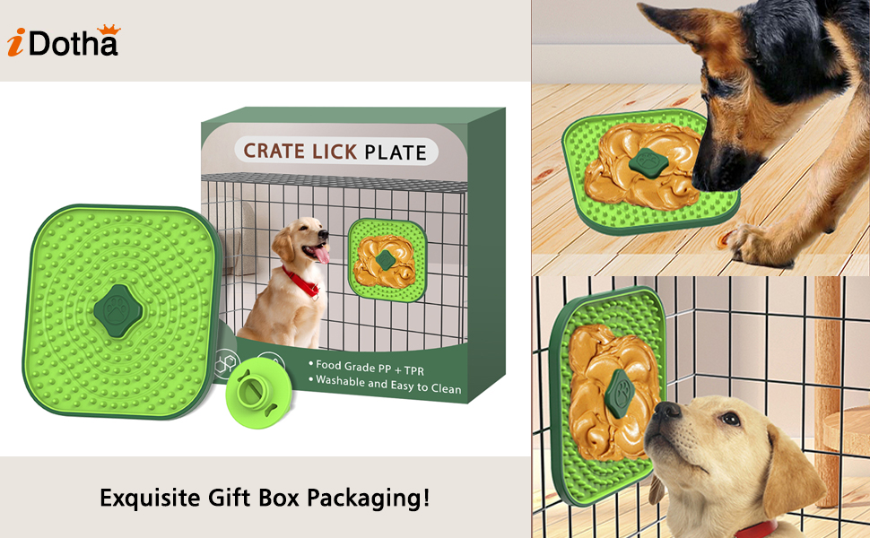 iDotha Licking Mat for Dogs Crate, 7.1" Large Dog Crate