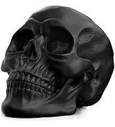 READAEER Resin Skull, Human Head Model for Home Decoration, Halloween Statue, Skull Model for Boo...