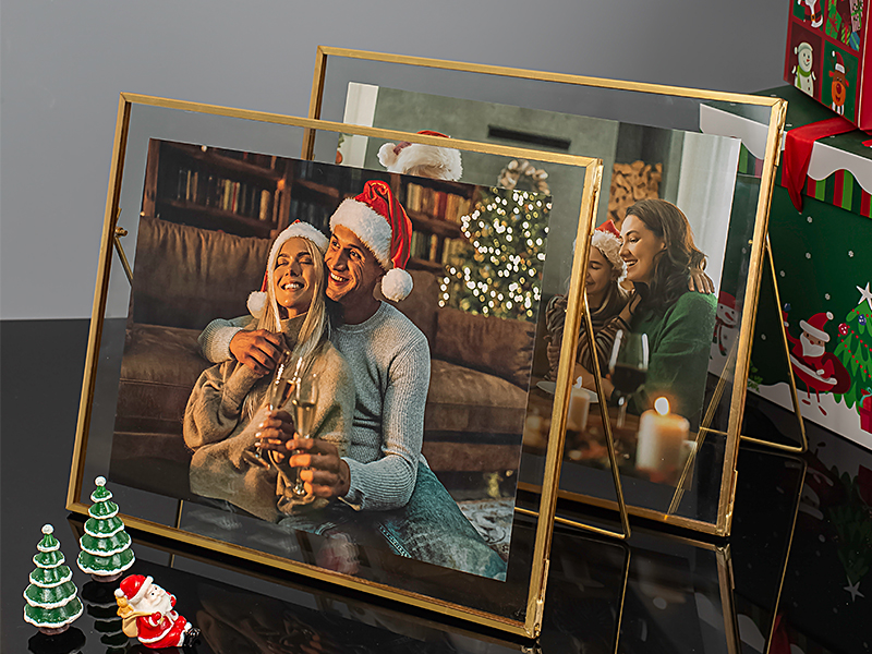 Jajamy Gold Floating Picture Frame Set of 2, Horizontal