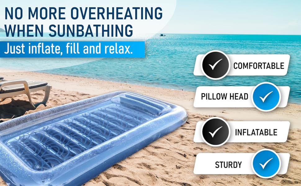 Inflatable Adult Tanning Pool I Suntan Tub Outdoor Lounge