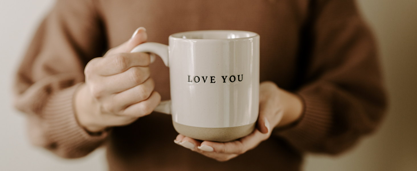 Stoneware Love You Mug Gift for Her