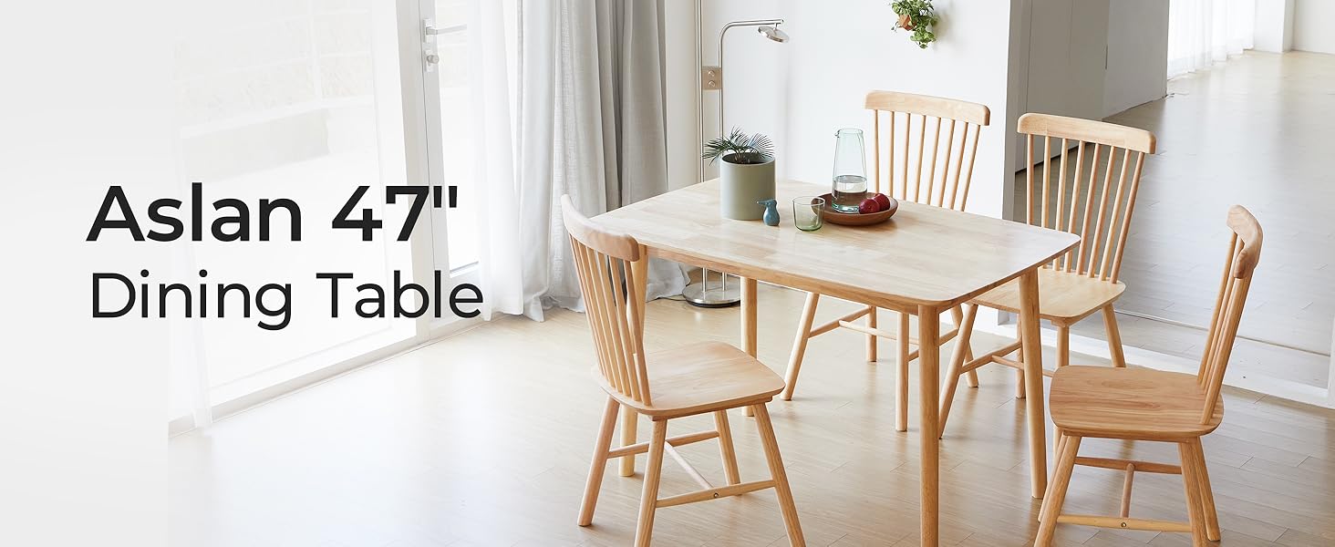 mid century modern walnut oak solid wood wooden small desk kitchen dining room table set for 4 four