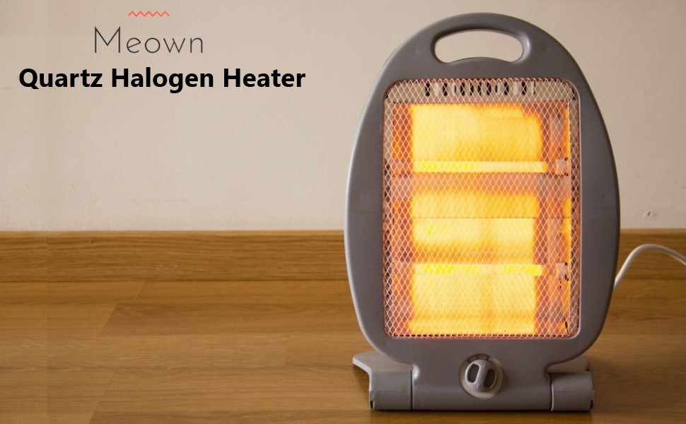 Meown Quartz Halogen Heater 2 Bar Electric Heater with 400W/800W Heat