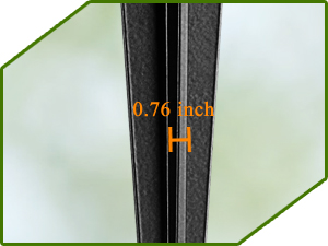 black rain chain stake