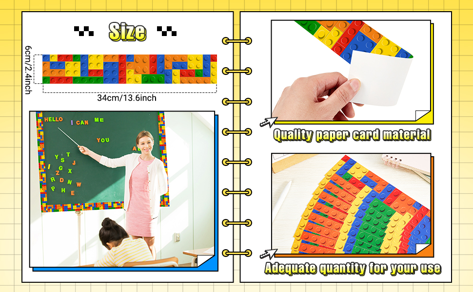 Sherr Building Block Bulletin Board Borders Classroom