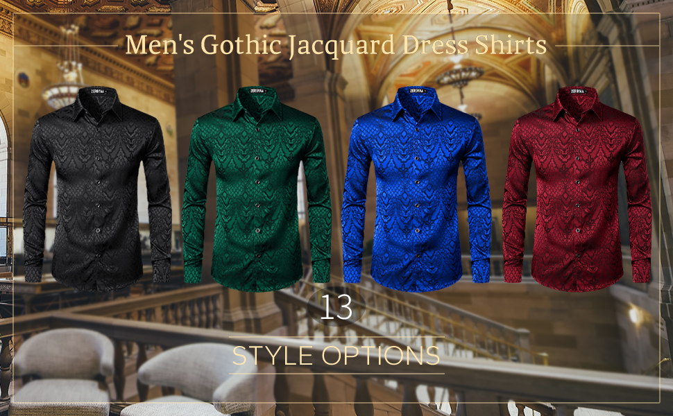 Amazon.com: ZEROYAA Men's Hipster Slim Fit Long Sleeve