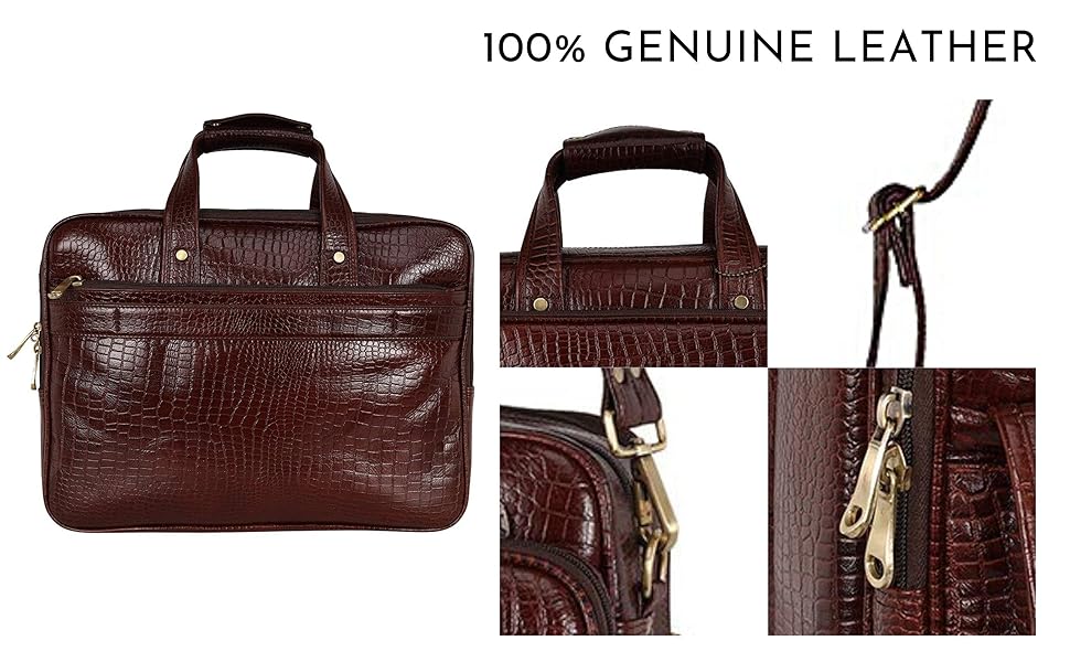 HYATT Leather Accessories 16 Inch Men's Leather Briefcase Laptop Office Bags 76 Computers,Accessories,Peripherals,Bags,Sleeves,Laptop,Messenger,Shoulder,mens,briefcase,leather,for