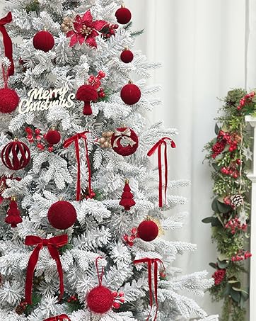Burgundy Christmas Ornaments