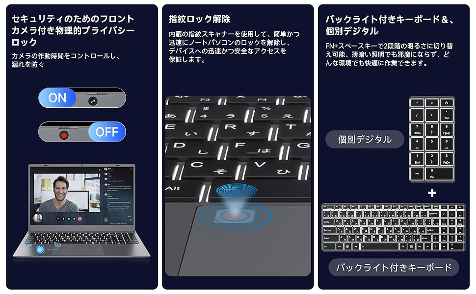 Amazon.co.jp: HPUMLSE 軽量ノートパソコン 15.6インチ ノートPC