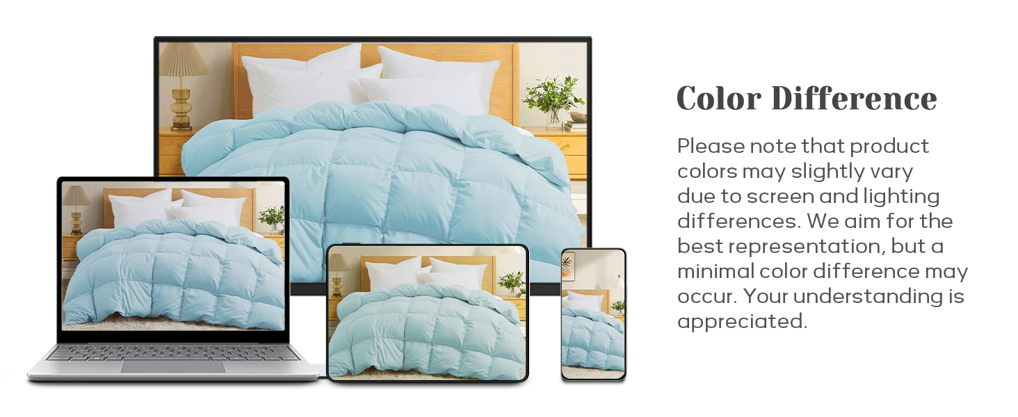 Joysoul King Size All Season Down Comforter - Ultra Soft Goose Down & Feather Fiber Fill, Luxury Hotel Blue Duvet Insert Cd16f815 27ce 45d5 A580 E2d5b01d15e9. CR0,0,1464,600 PT0 SX1464 V1