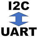 I2C with arrows pointing to UART