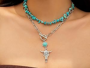 Amazon.com: CSIYANJRY99 Layered Western Necklaces for Women