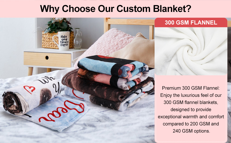 GifXify Custom Blanket with Picture Customized Blankets