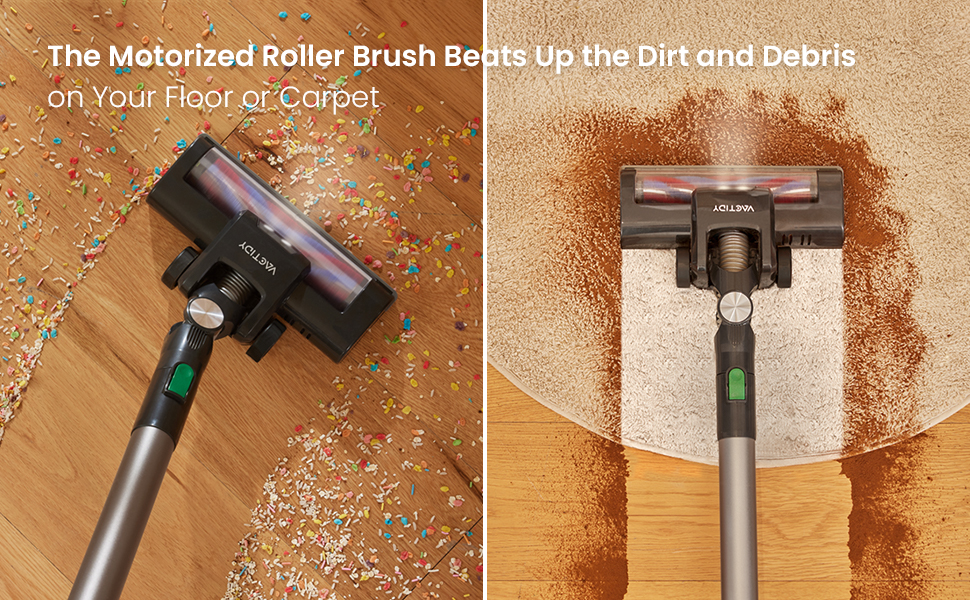 Vactidy Cordless Vacuum Cleaner, Blitz V8 Stick Vacuum Cleaner with