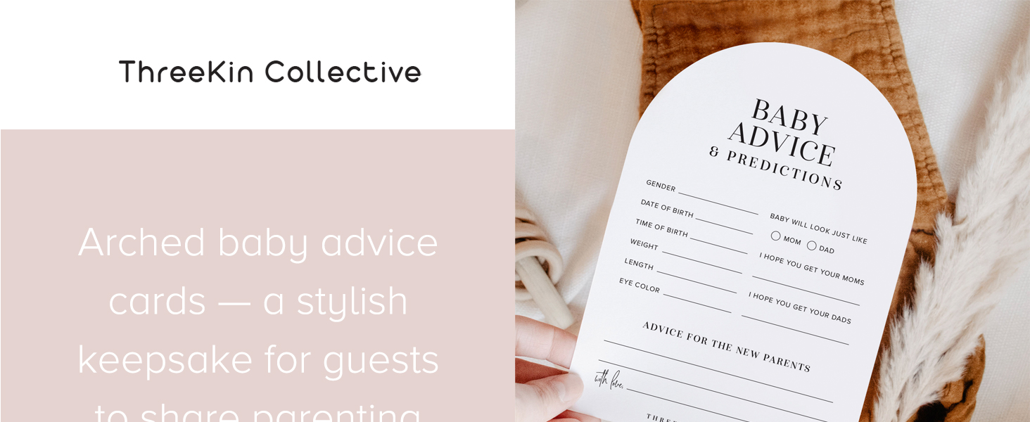Baby advice and predicitions cards