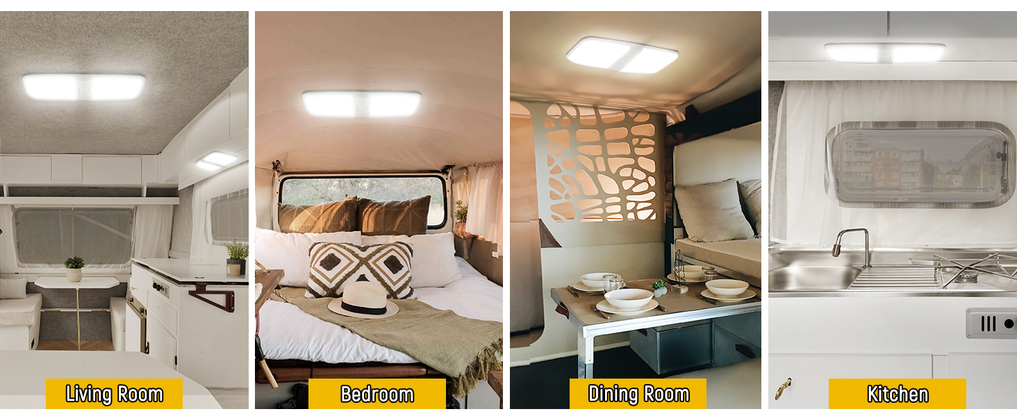 Partsam 2Pcs RV Interior Lights with Off/On Switch, LED