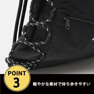 X-girl エックスガール ナップサック　黒 x-girl エックスガール 巾着袋 ナイロン 防水 ナップサック 黒