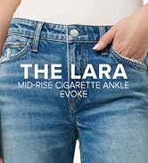 Link to the listing for Joe's Jeans Women's Lara Mid-Rise Cigarette Jeans. 