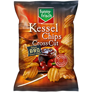funny-frisch Kessel Chips Cross Cut BBQ Sauce 