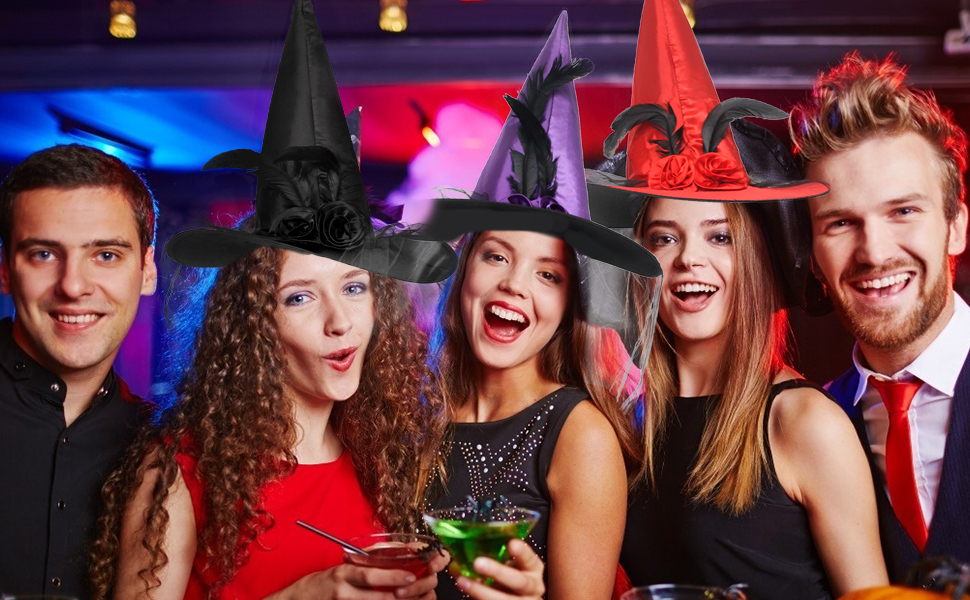 JUSTOTRY Magic Master Witch Hat for Costume Party & Halloween