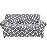 SearchI Stretch Sofa Cover Printed Couch Cover, Floral Pattern 3 Pieces Loveseat Slipcover with 2...