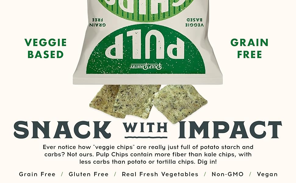 Pulp Pantry Veggie Tortilla Chips, Gluten, Potato and Corn