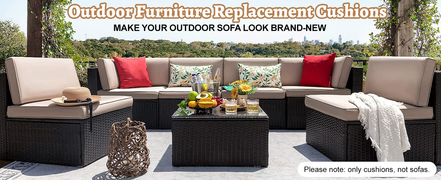 14Pcs Outdoor Sectional Replacement Cushion