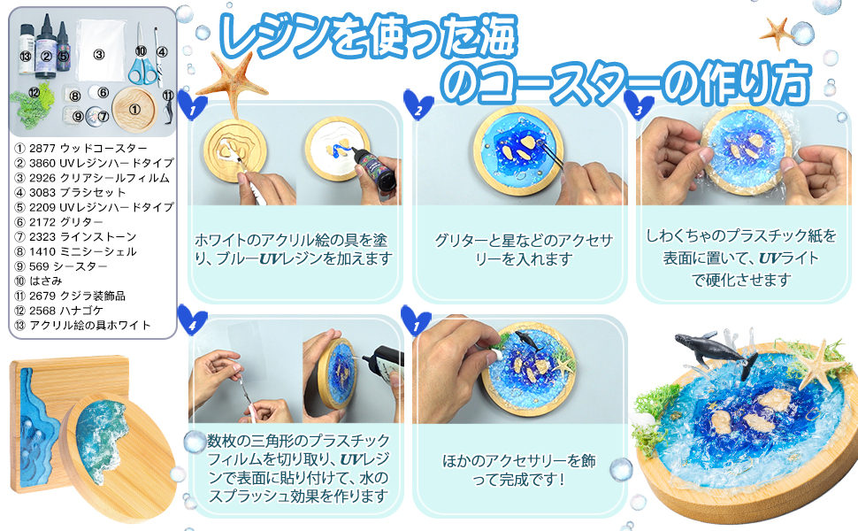 Amazon.co.jp: FUNSHOWCASE コースター レジン 竹制 等高線状 5