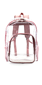 rose gold clear backpacks