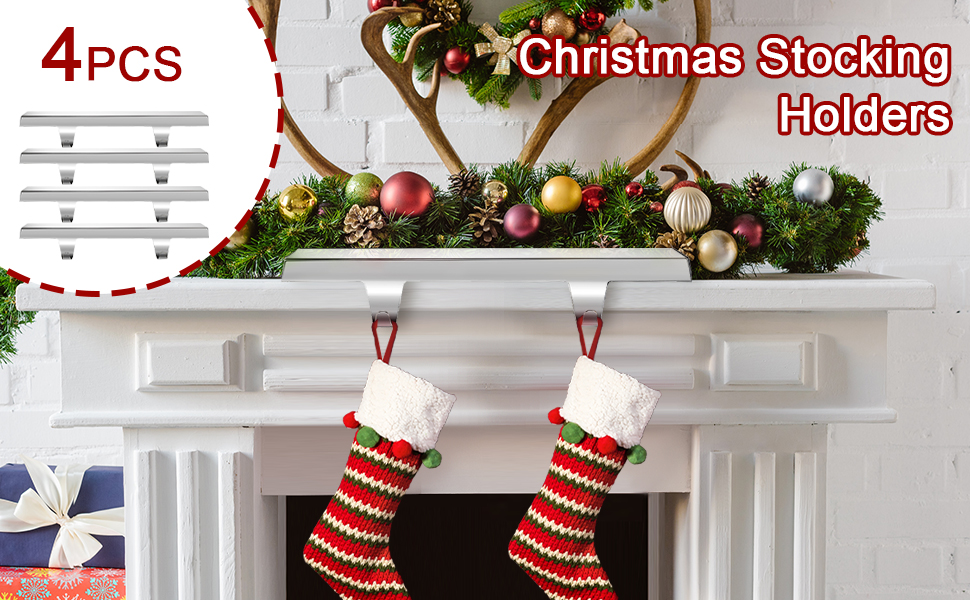 WYTAOHZL 4PCS Christmas Stocking Holders Metal Stocking